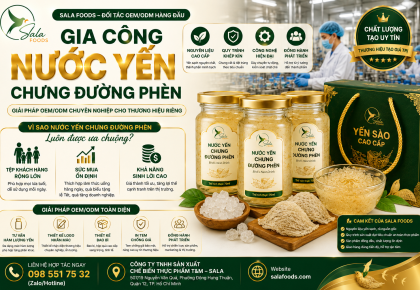 gia công nước yến đường phèn