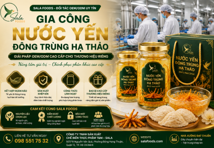 gia công nước yến đông trùng hạ thảo