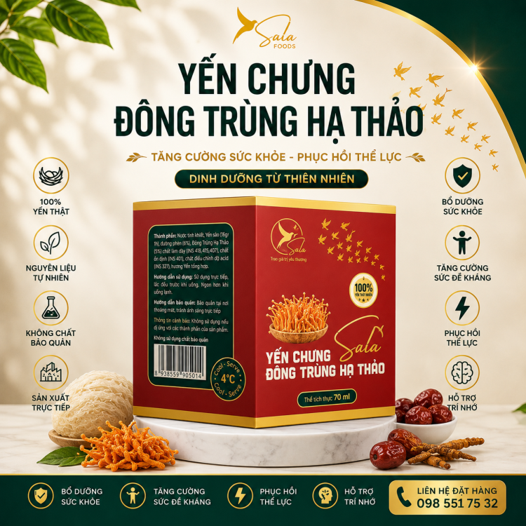 YẾN CHƯNG ĐÔNG TRÙNG HẠ THẢO